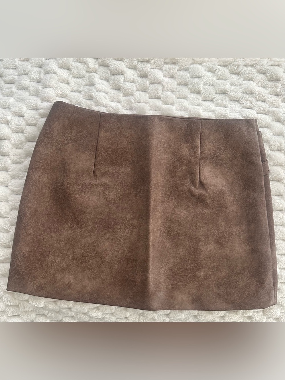 Peppermayo Brown Faux Suede Cropped Vest with Gold Buttons - Picture 6 of 6